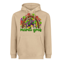 Mushroom Mardi Gras rainbow and masks Heavyweight Hoodie - HowdyJamesFarm