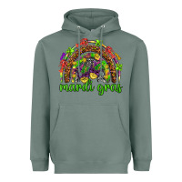 Sage Mardi Gras rainbow and masks Heavyweight Hoodie - HowdyJamesFarm