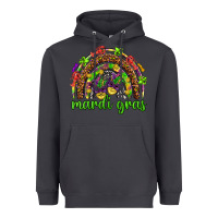 Smoke Mardi Gras rainbow and masks Heavyweight Hoodie - HowdyJamesFarm