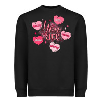 Black you are enough valentines day Heavyweight Sweatshirt - LillyAllenDesigns