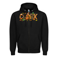 Black Personalized Thanksgiving Zipper Hoodie - NancyCooperArtShop