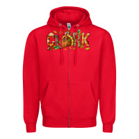 Red Personalized Thanksgiving Zipper Hoodie - NancyCooperArtShop