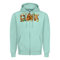Seafoam Personalized Thanksgiving Zipper Hoodie - NancyCooperArtShop