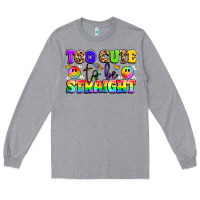 Heather Grey cute and colorful pride message Long Sleeve Tee - LillyAllenDesigns