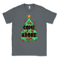 Charcoal Heather oh come let us adore him christmas tree Classic Tee - MaliasSmallBusiness