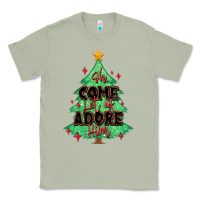Matcha oh come let us adore him christmas tree Classic Tee - MaliasSmallBusiness