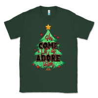 Sports Green oh come let us adore him christmas tree Classic Tee - MaliasSmallBusiness