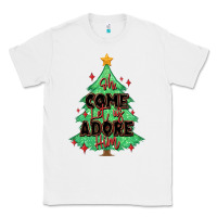White oh come let us adore him christmas tree Classic Tee - MaliasSmallBusiness