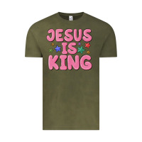 Vintage Olive jesus is king Vintage Tee - MaliasSmallBusiness