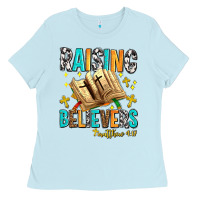 Baby Blue Raising believers matthew 4 17 Ladies Tee - AdoDesignShop