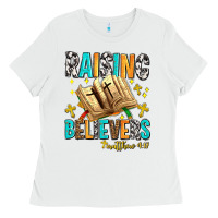 White Raising believers matthew 4 17 Ladies Tee - AdoDesignShop