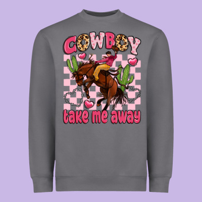 Cowboy Take Me Away Heavyweight Sweatshirt Designed By Lillyallendesigns