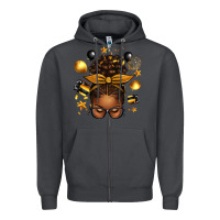 Smoke new year's eve afro messy bun Zipper Hoodie - texasbilliewilder