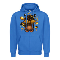 True Royal new year's eve afro messy bun Zipper Hoodie - texasbilliewilder