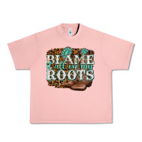 Salmon blame it all on my roots Urban Heavy Tee - NancyCooperArtShop