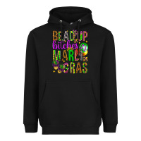 Black Bead up bitches it's Mardi Gras Heavyweight Hoodie - HowdyJamesFarm