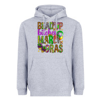Heather Grey Bead up bitches it's Mardi Gras Heavyweight Hoodie - HowdyJamesFarm
