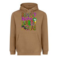 Toasted Coconut Bead up bitches it's Mardi Gras Heavyweight Hoodie - HowdyJamesFarm