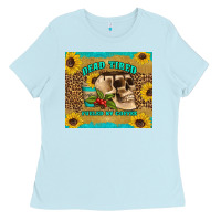 Baby Blue dead tired fueled by coffee Ladies Tee - Artiststas