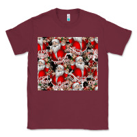 Burgundy Merry Christmas Classic Tee - CowhideDigitalArt