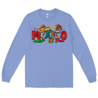 Colony Blue colorful mexico collage Long Sleeve Tee - LillyAllenDesigns