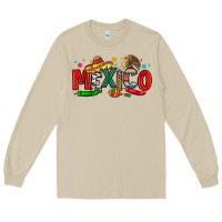 Mushroom colorful mexico collage Long Sleeve Tee - LillyAllenDesigns