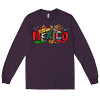 Plum colorful mexico collage Long Sleeve Tee - LillyAllenDesigns