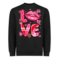 Black love with lips Heavyweight Sweatshirt - LillyAllenDesigns