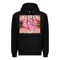 Black cancer hearts Premium Hoodie - CowGirlArtShop