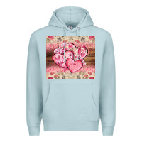Blue Mist cancer hearts Premium Hoodie - CowGirlArtShop