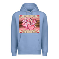 Colony Blue cancer hearts Premium Hoodie - CowGirlArtShop