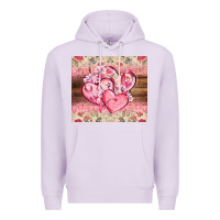 Lilac cancer hearts Premium Hoodie - CowGirlArtShop