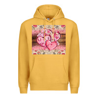 Mustard cancer hearts Premium Hoodie - CowGirlArtShop