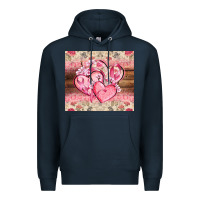 Navy cancer hearts Premium Hoodie - CowGirlArtShop