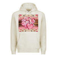 Oatmeal Heather cancer hearts Premium Hoodie - CowGirlArtShop