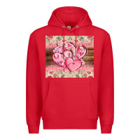 Red cancer hearts Premium Hoodie - CowGirlArtShop