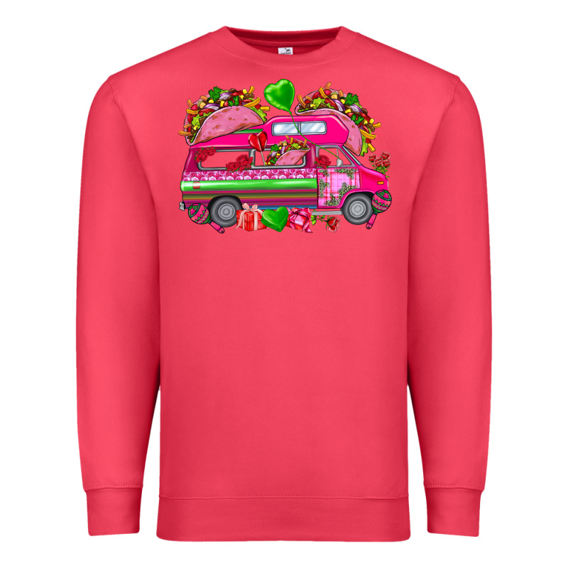 Valentine's Day Tacos Truck Mexico Premium Sweatshirt by HowdyJamesFarm | Teevron