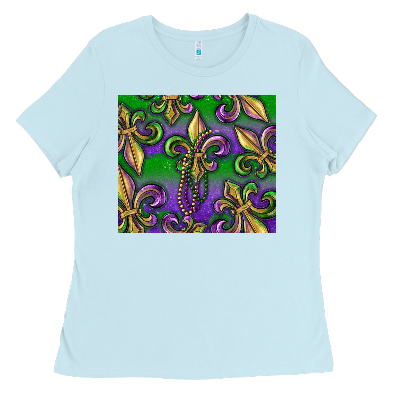 Mardi Gras Fleur De Lis Ladies Tee by RanaPortraitStore | Teevron