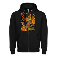 Black Love Fall with afro woman Zipper Hoodie - NancyCooperArtShop