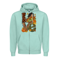 Seafoam Love Fall with afro woman Zipper Hoodie - NancyCooperArtShop