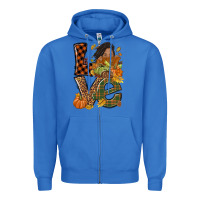 True Royal Love Fall with afro woman Zipper Hoodie - NancyCooperArtShop