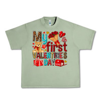 Oil Green my first valentines day Urban Heavy Tee - NancyCooperArtShop