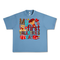 Pebble Blue my first valentines day Urban Heavy Tee - NancyCooperArtShop