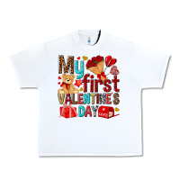 White my first valentines day Urban Heavy Tee - NancyCooperArtShop