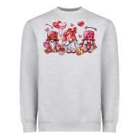 Heather Grey valentine's day gnomes Heavyweight Sweatshirt - LillyAllenDesigns
