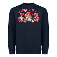 Navy valentine's day gnomes Heavyweight Sweatshirt - LillyAllenDesigns