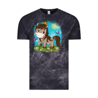 Cloud Black little cute horse Vintage Tee - NancyCooperArtShop