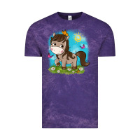 Cloud Purple little cute horse Vintage Tee - NancyCooperArtShop