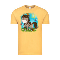 Vintage Mustard little cute horse Vintage Tee - NancyCooperArtShop