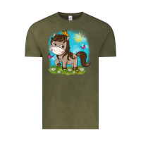 Vintage Olive little cute horse Vintage Tee - NancyCooperArtShop